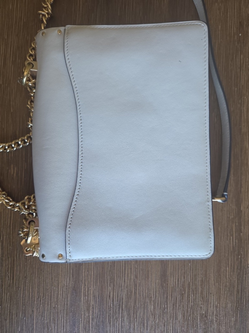 Coach Ivory and Signature Canvas Chain Crossbody with Gold Hardware - Picture 7 of 14